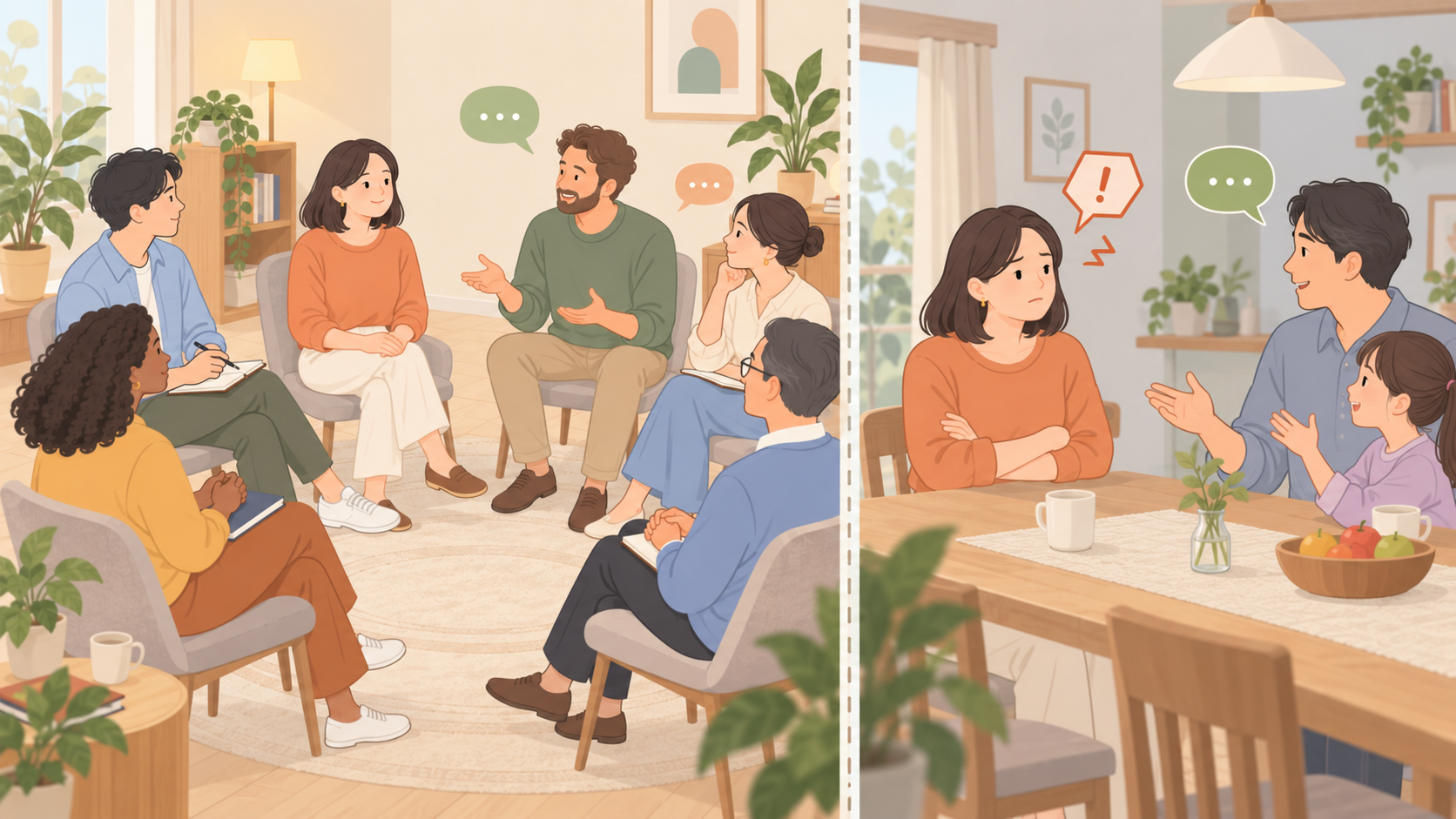 対話の場と日常の会話での姿勢の違い